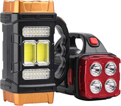 Solar Lantern Flashlight – USB Rechargeable, 4 Modes, Waterproof Portable Emergency Light for Camping, Hiking, and Power Outages (Multi)