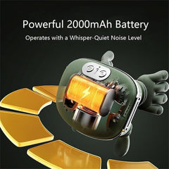 Master Hand Neck & Shoulder Massager with Heat. 3-mode , 2 temp levels & cordless design for back & legs. Green.