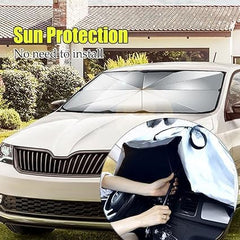 Auto Sunshade Umbrella – Versatile Windshield Protection for Heat Insulation and UV Shielding in Cars and SUVs
