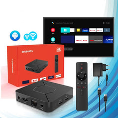 Q5 Android 10.0 OS 4K Smart TV Box | Allwinner H313 Media Player with 2GB RAM, 8GB Storage, Voice Remote | Supports 8K UHD Streaming | Android TV Box with Ethernet