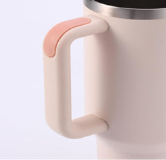 Stainless Steel Vacuum Mug with Screw Lid & Straw – Sweat-Proof, Leak-Proof Travel Flask for Hot & Cold Beverages